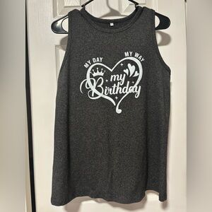 Women's Birthday racerback sleeveless top travel party my day love unisex shirt